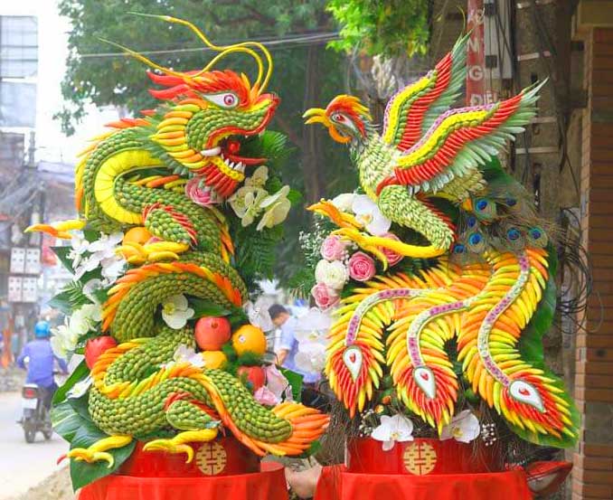 bộ rồng phượn đám cưới hỏi đẹp